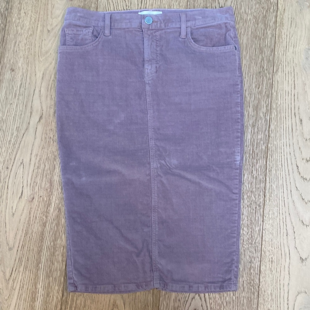 Lilac corduroy pencil skirt